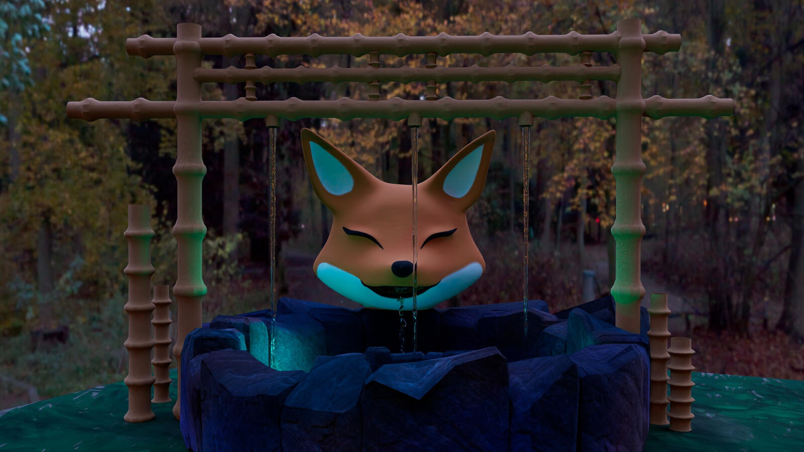 kitsune fountain